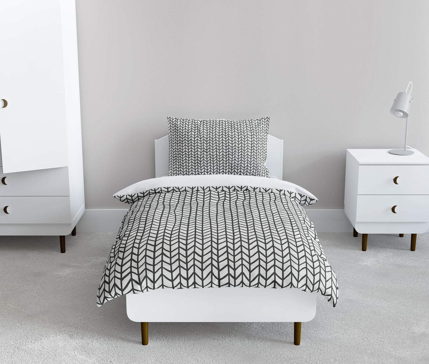 Chevron Feather Comforter Set