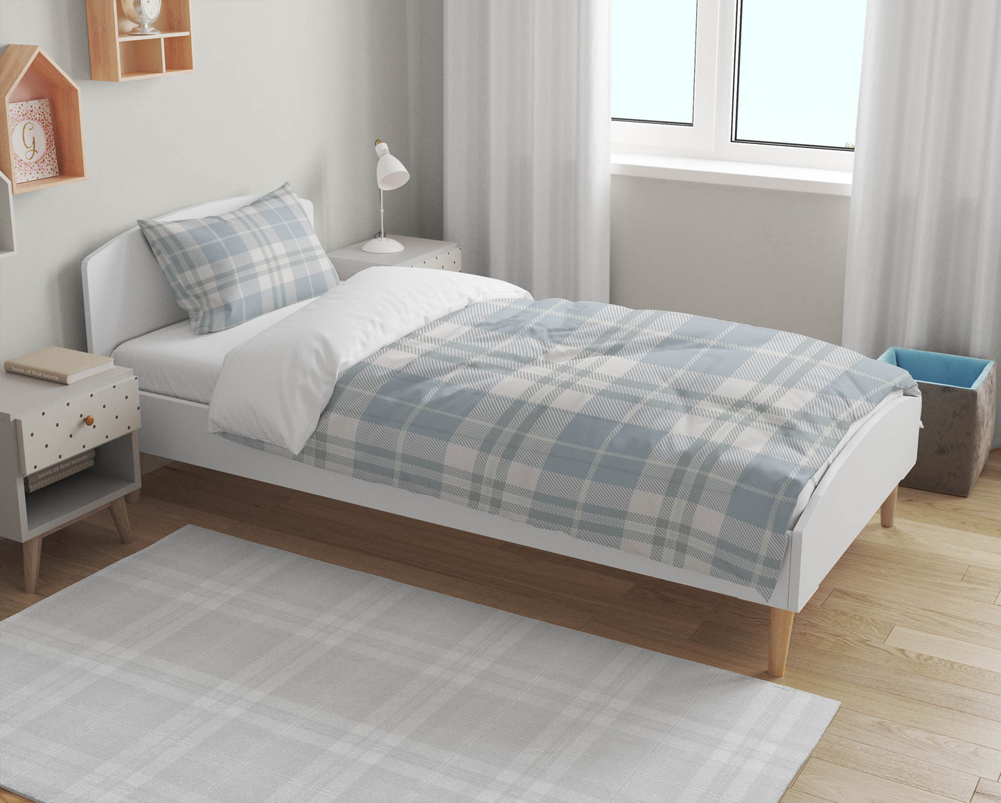 Tartan Block Comforter Set