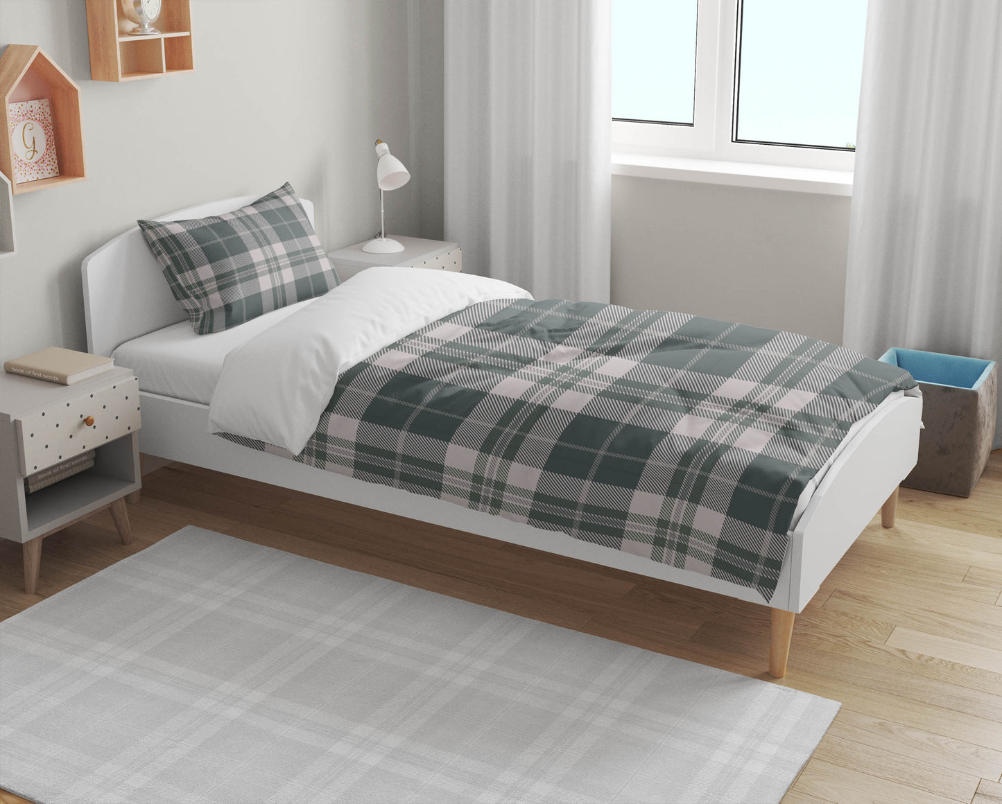 Tartan Block Comforter Set