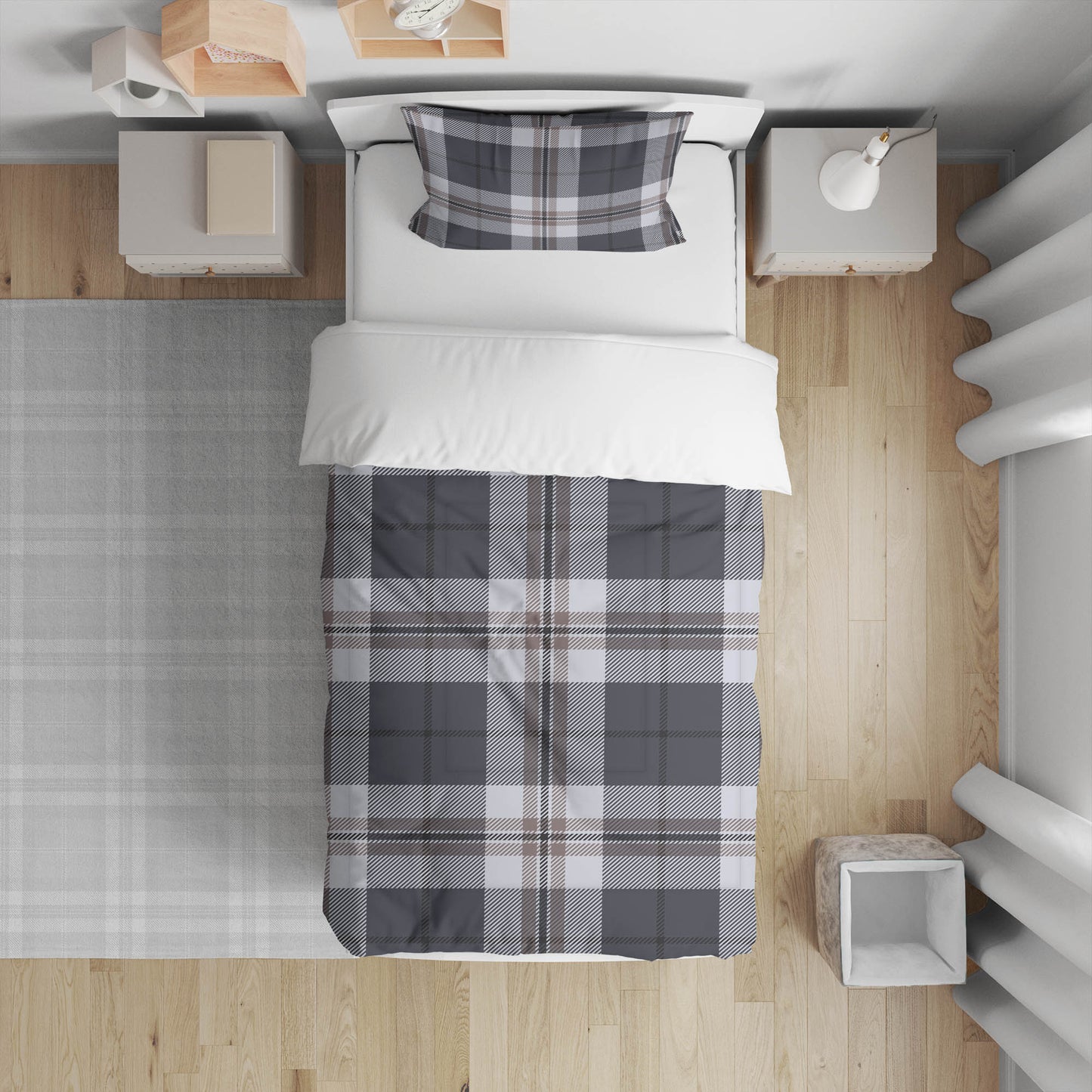 Tartan Block Comforter Set