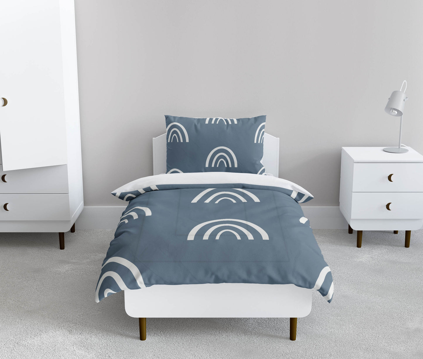 Plain Bows Comforter Set