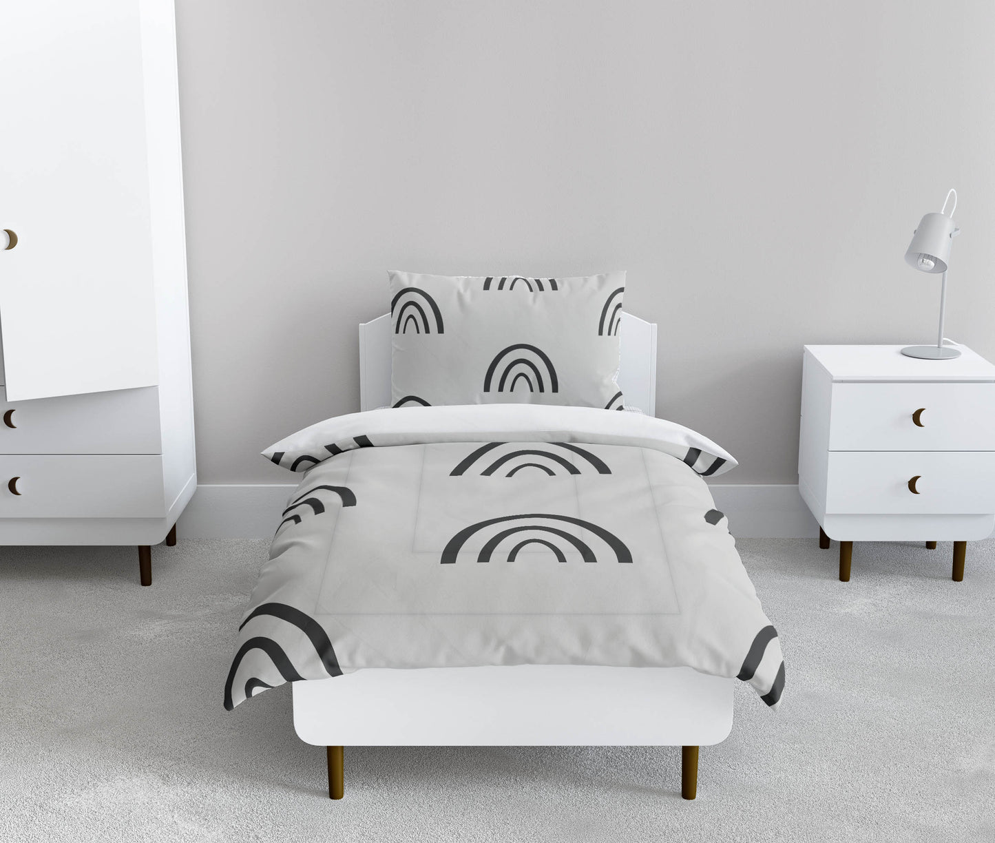 Plain Bows Comforter Set