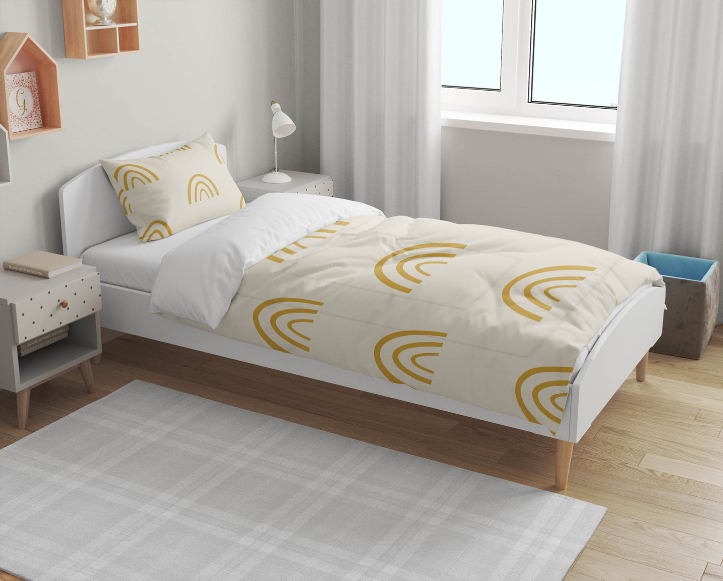 Plain Bows Comforter Set