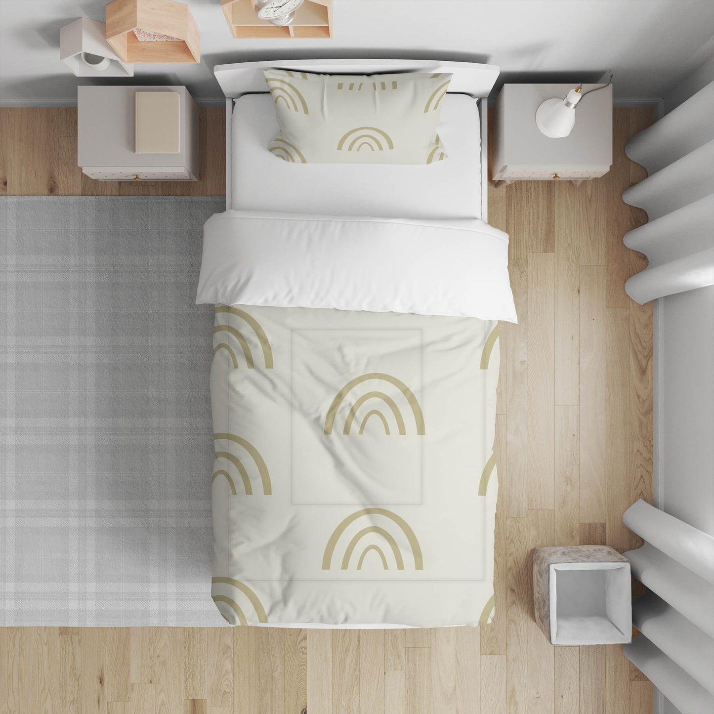 Plain Bows Comforter Set