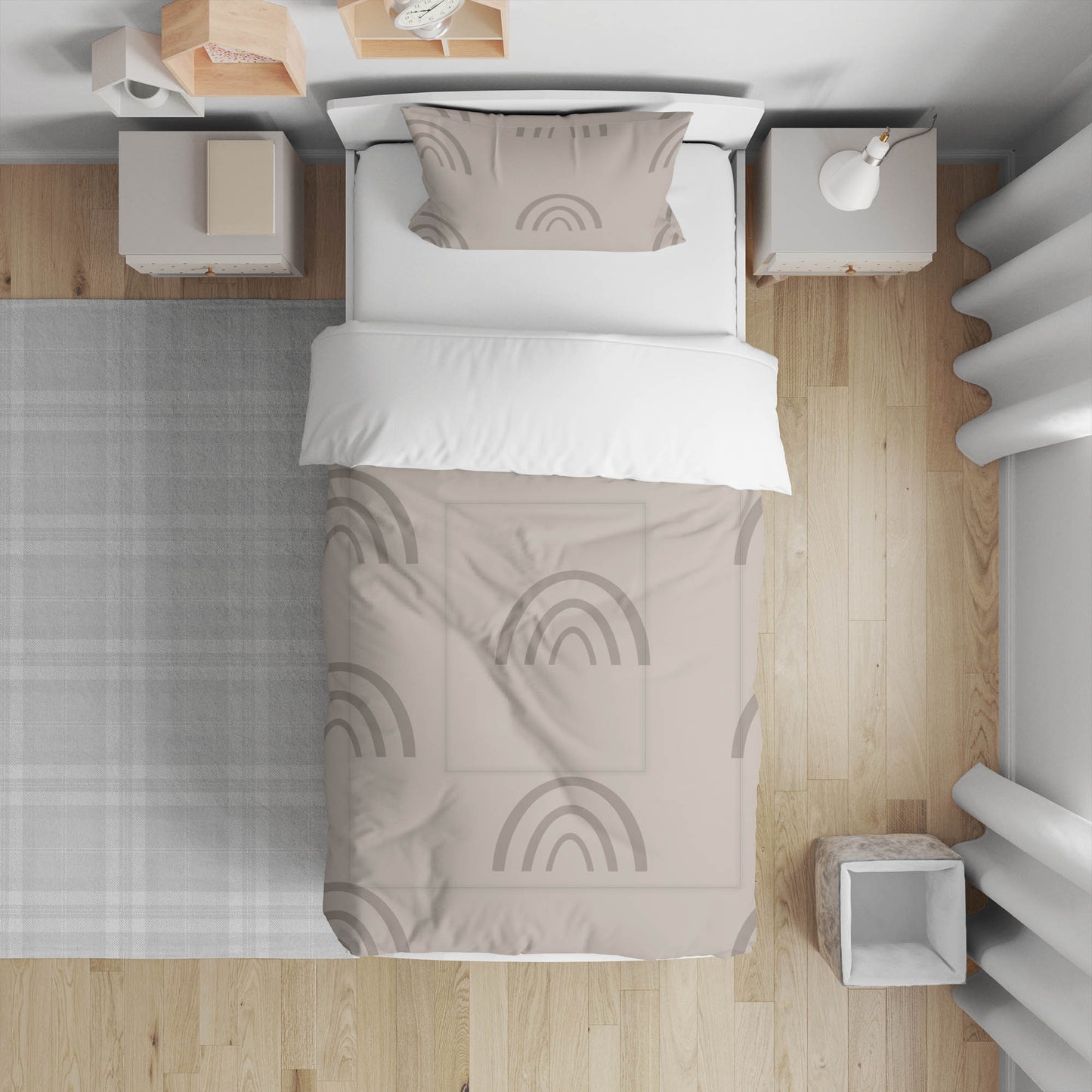 Plain Bows Comforter Set