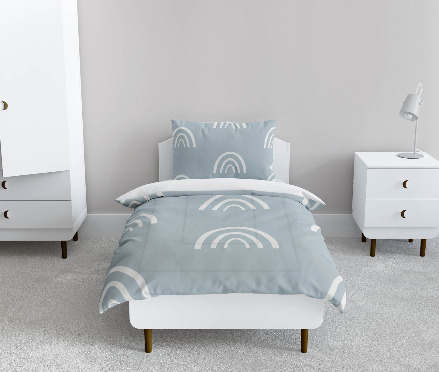 Plain Bows Comforter Set