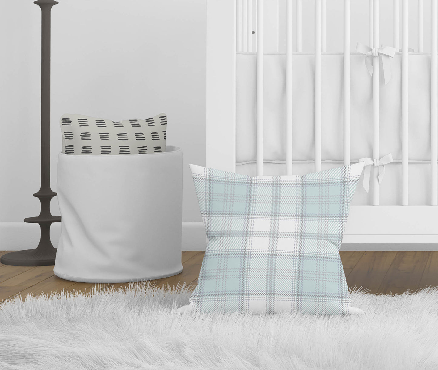 Bully Plaid Throw Pillow