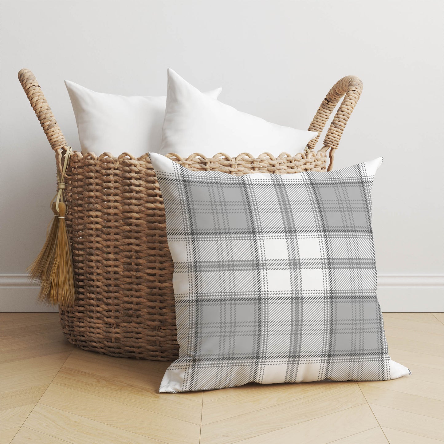 Bully Plaid Throw Pillow