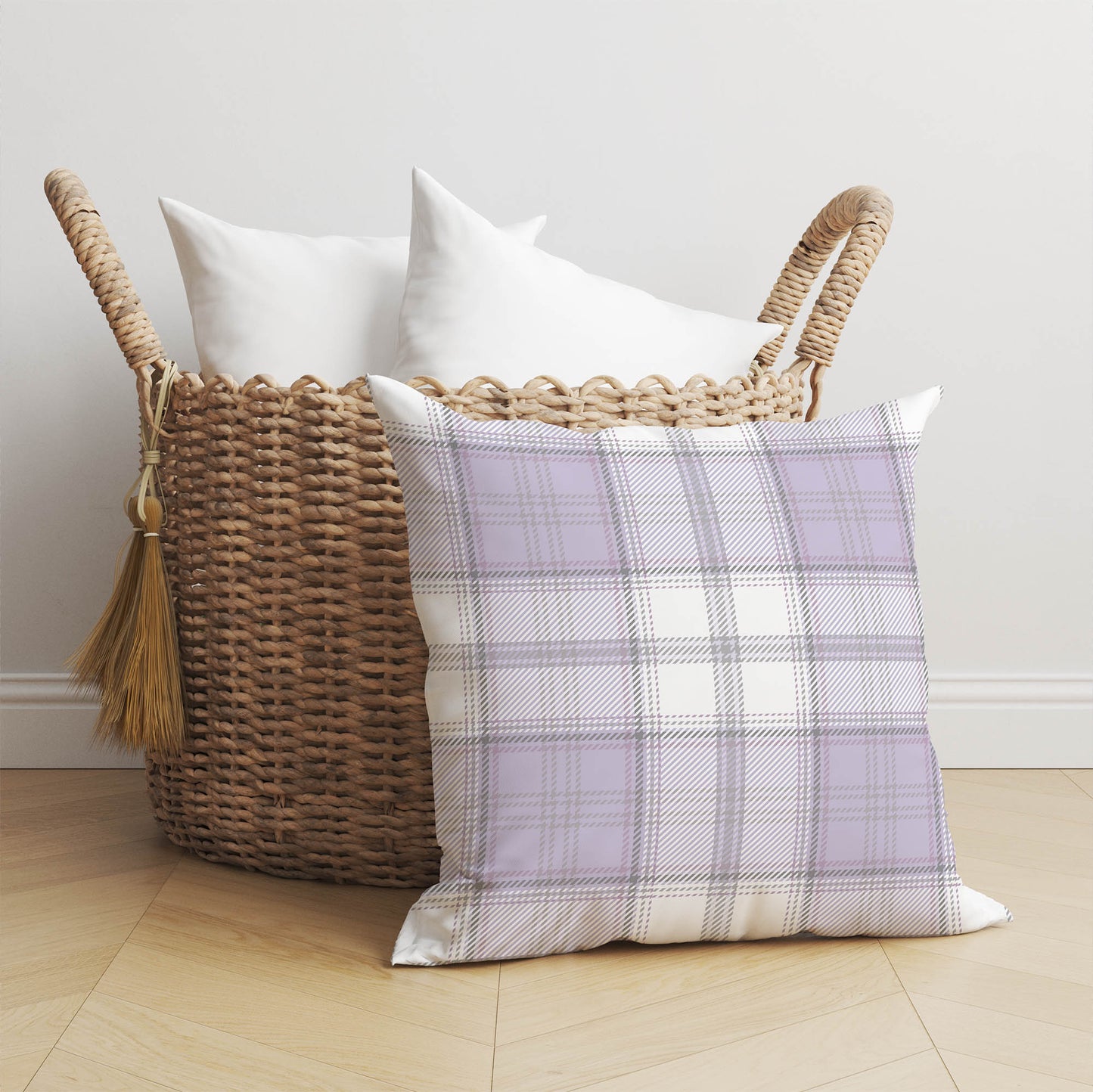 Bully Plaid Throw Pillow