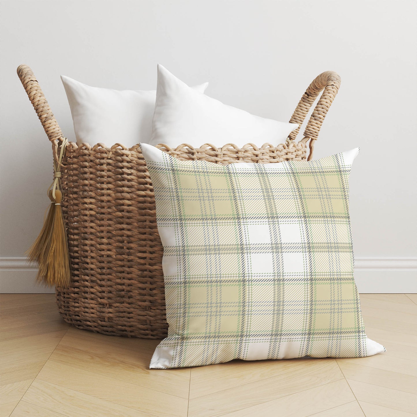 Bully Plaid Throw Pillow