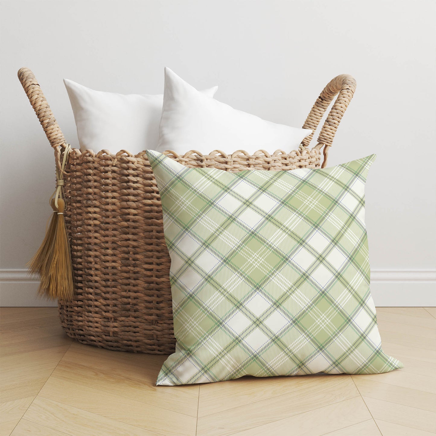 Diamond Plaid Throw Pillow