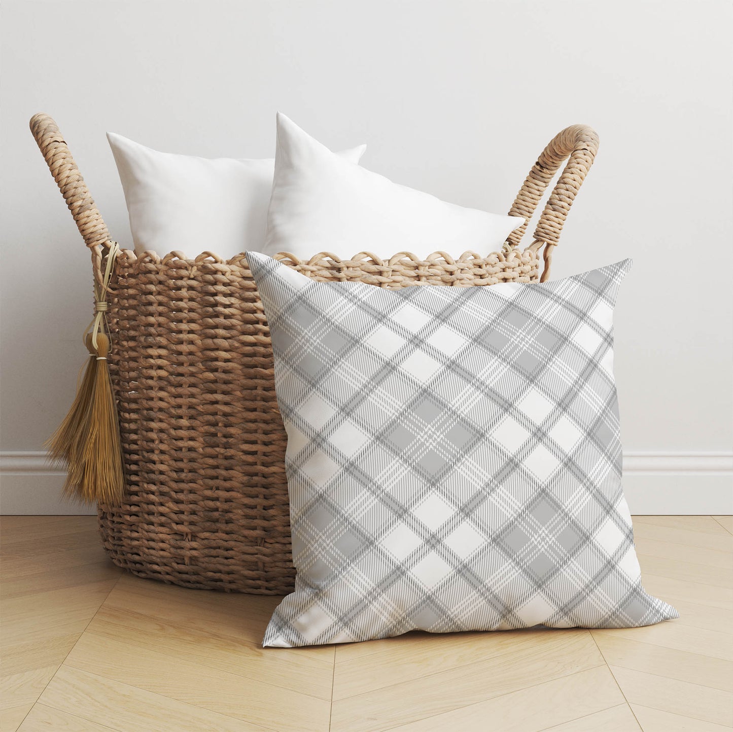 Diamond Plaid Throw Pillow