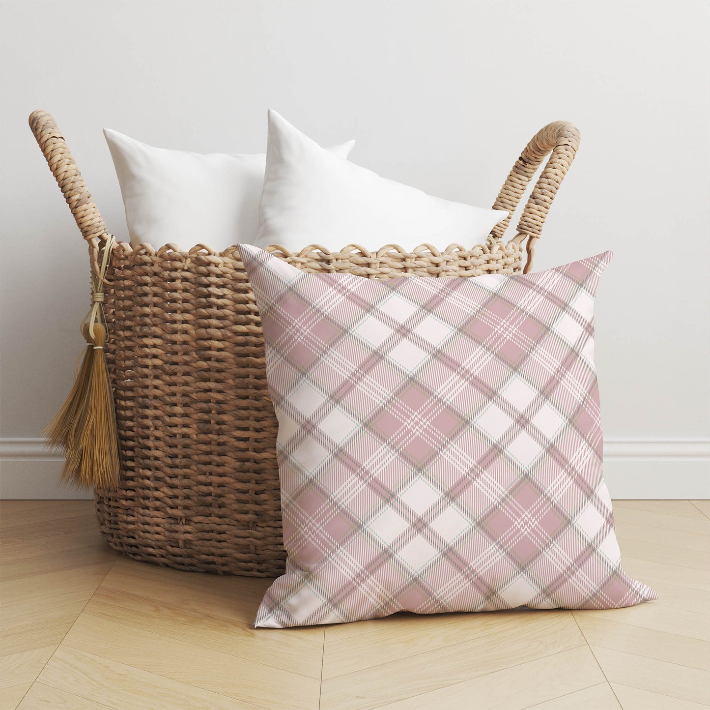 Diamond Plaid Throw Pillow