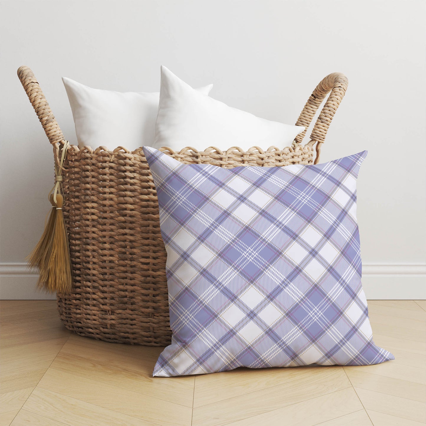 Diamond Plaid Throw Pillow