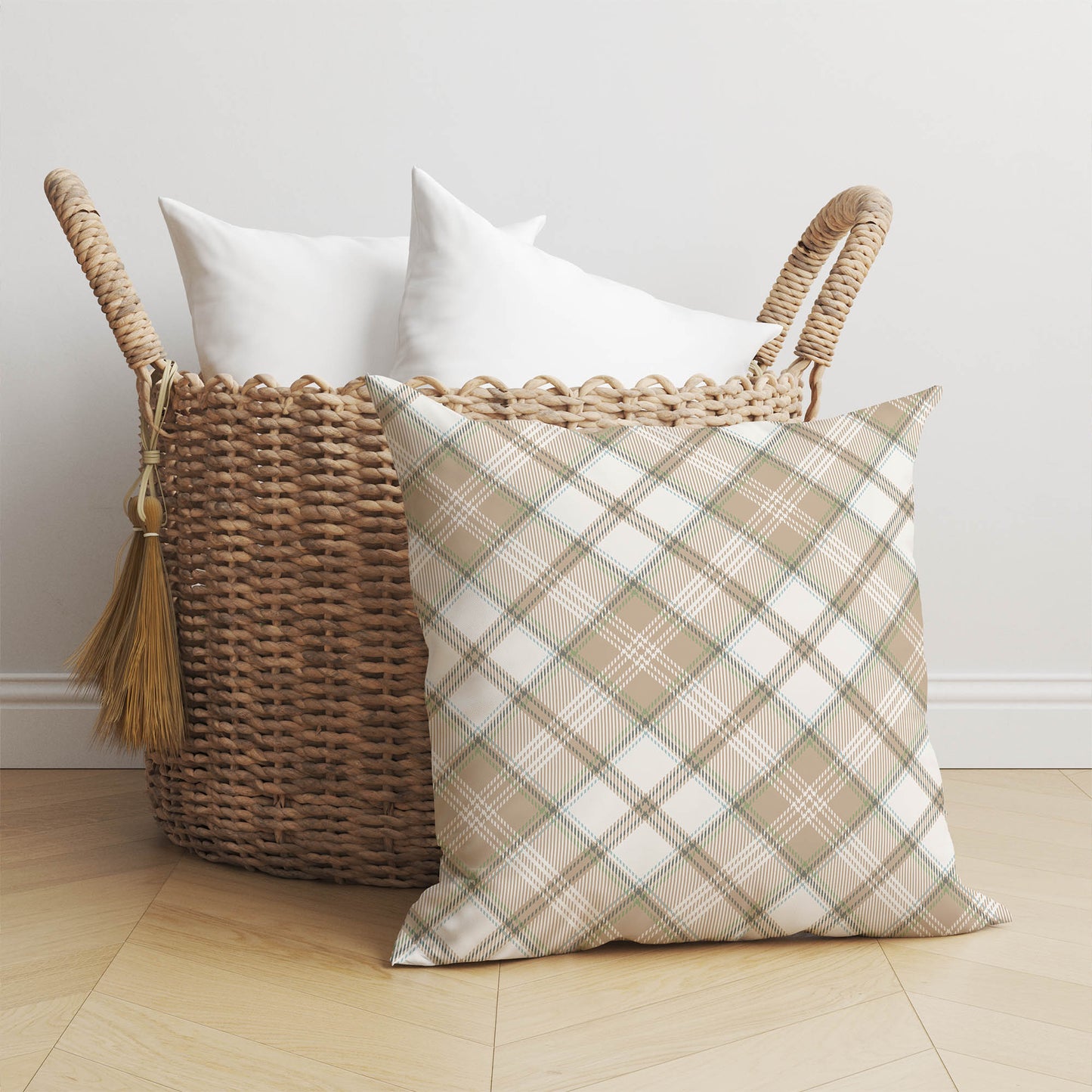 Diamond Plaid Throw Pillow