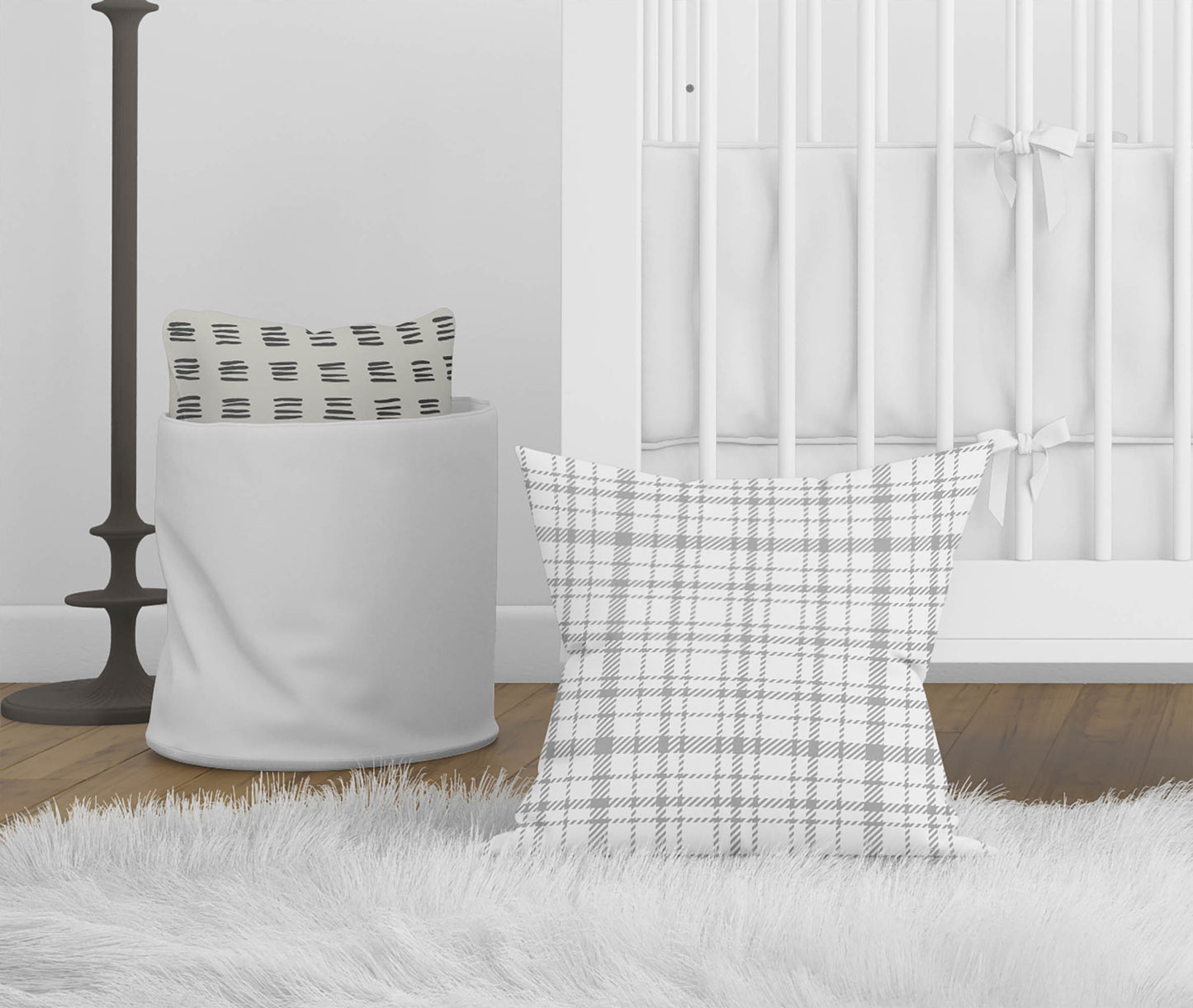 Liz Plaid Throw Pillow