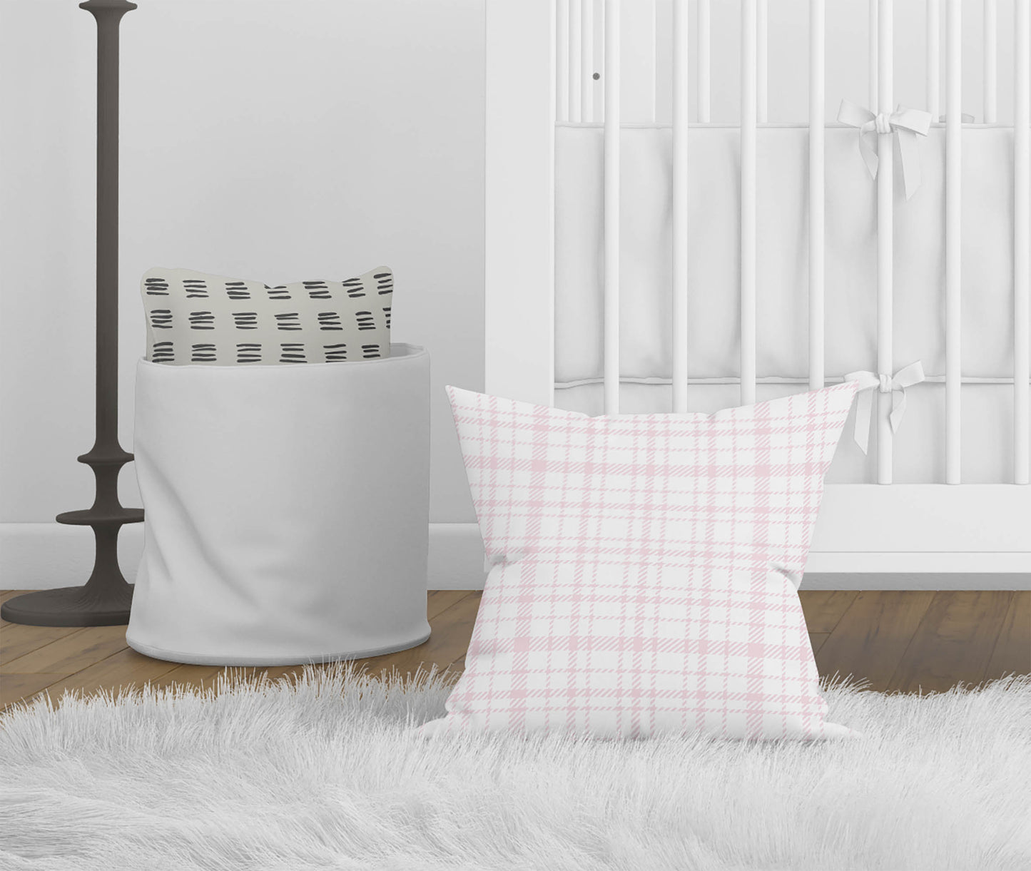 Liz Plaid Throw Pillow