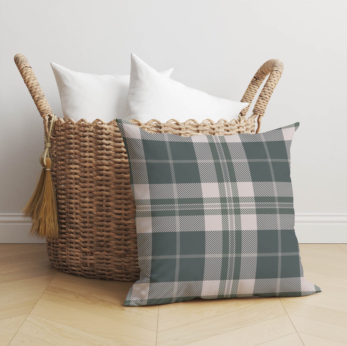 Tartan Block Throw Pillow
