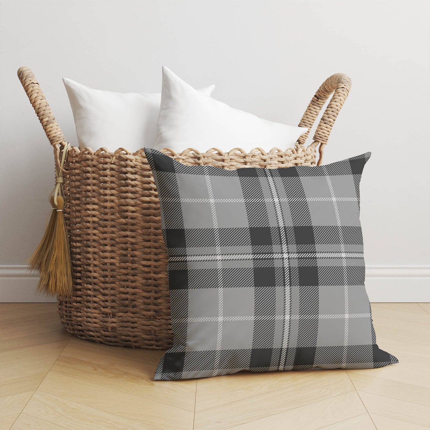 Tartan Block Throw Pillow
