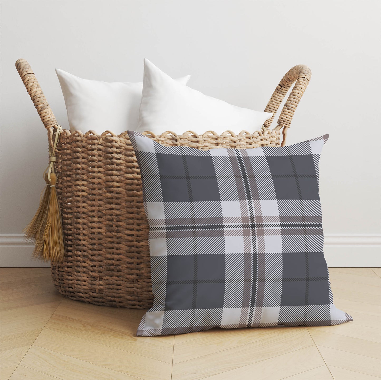 Tartan Block Throw Pillow