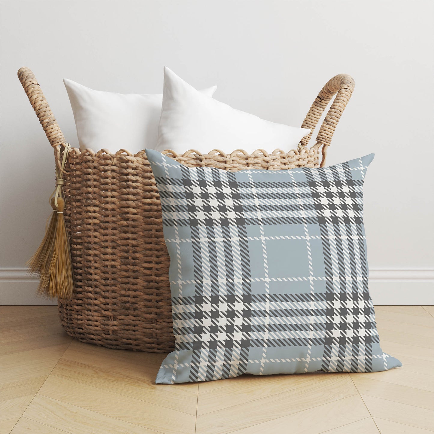 Christopher's Blue Throw Pillow