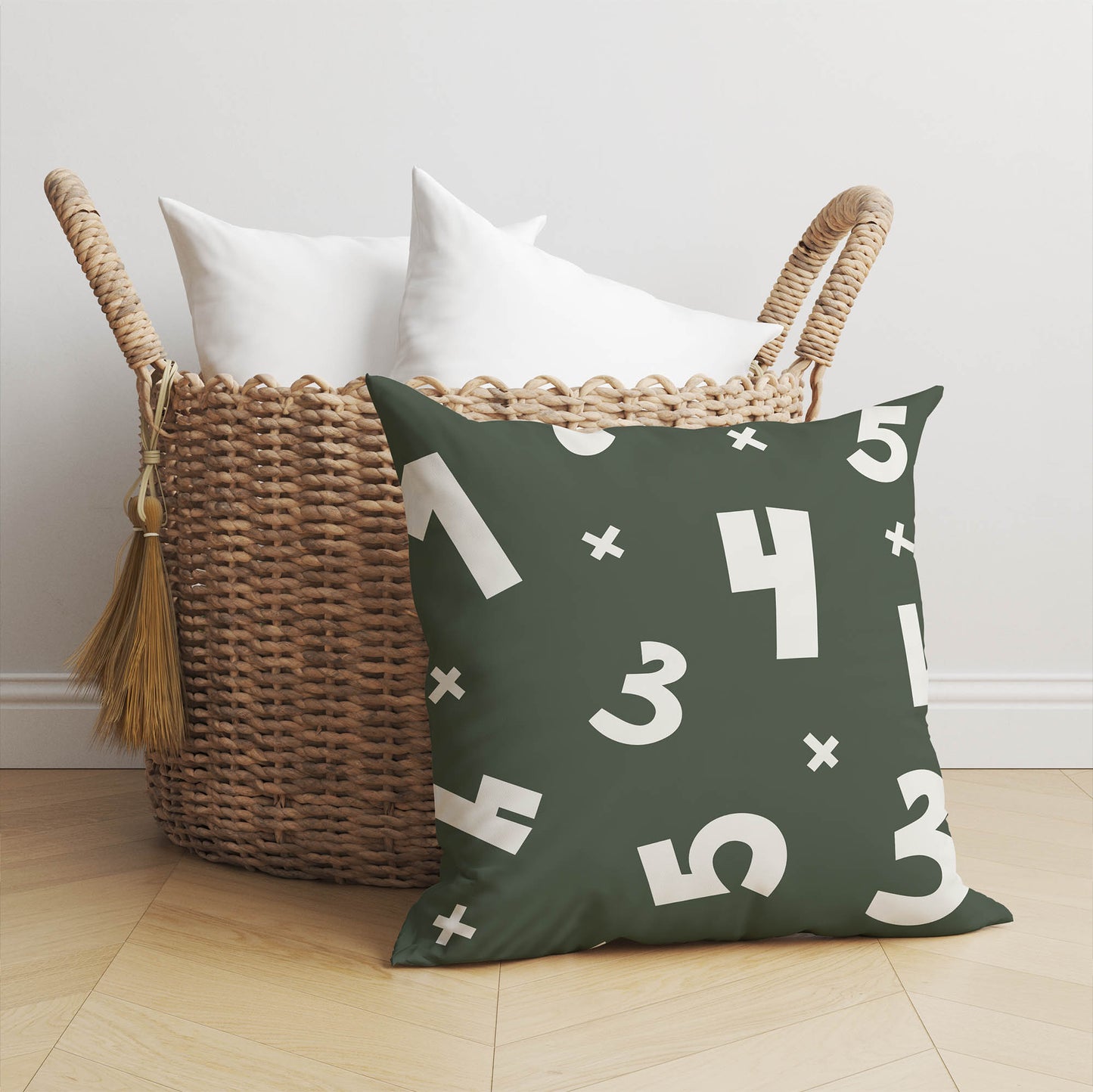 Numbers Throw Pillow
