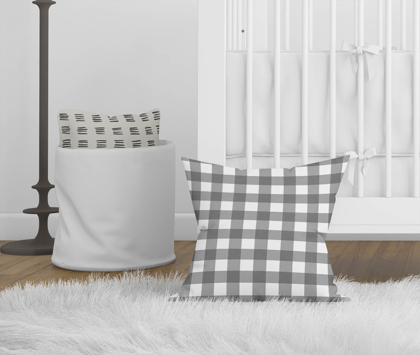 Proper Gingham Throw Pillow