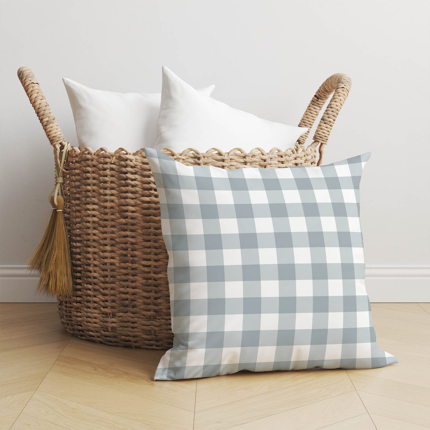 Proper Gingham Throw Pillow