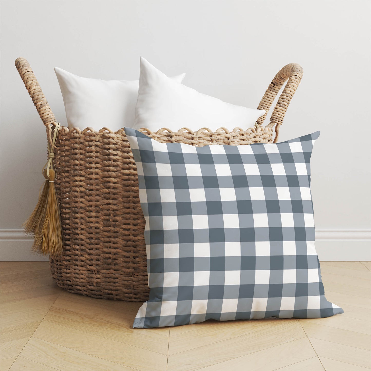 Proper Gingham Throw Pillow