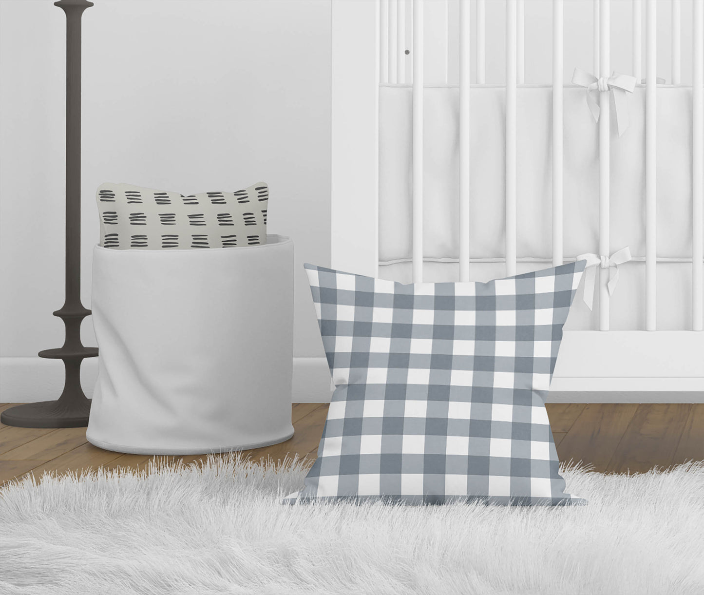 Proper Gingham Throw Pillow