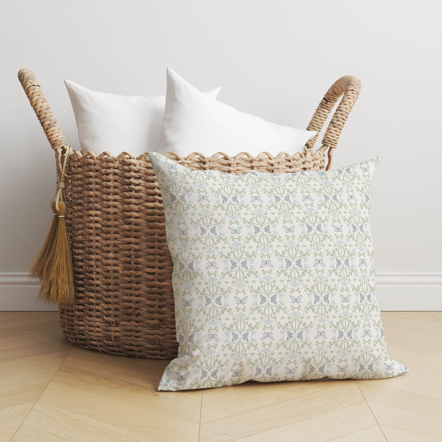 Bees & Butterflies Throw Pillow