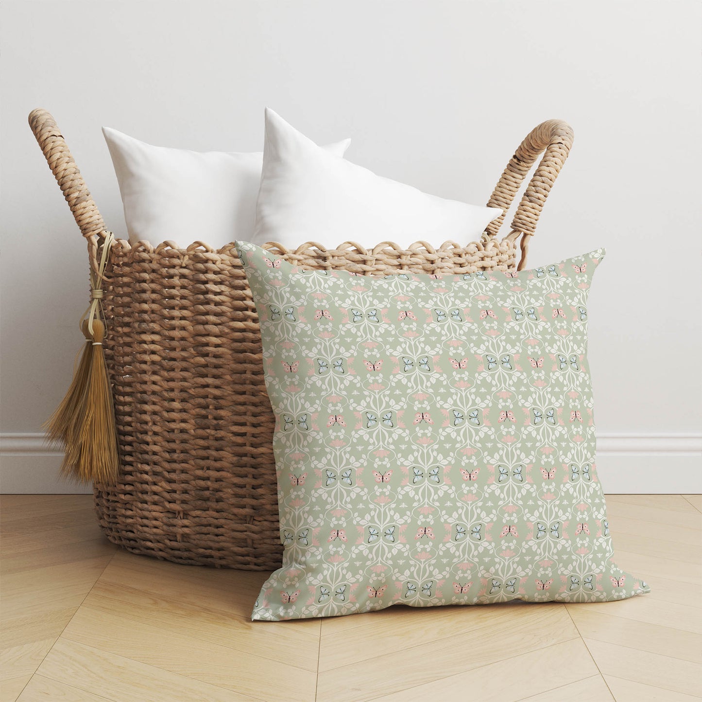 Bees & Butterflies Throw Pillow