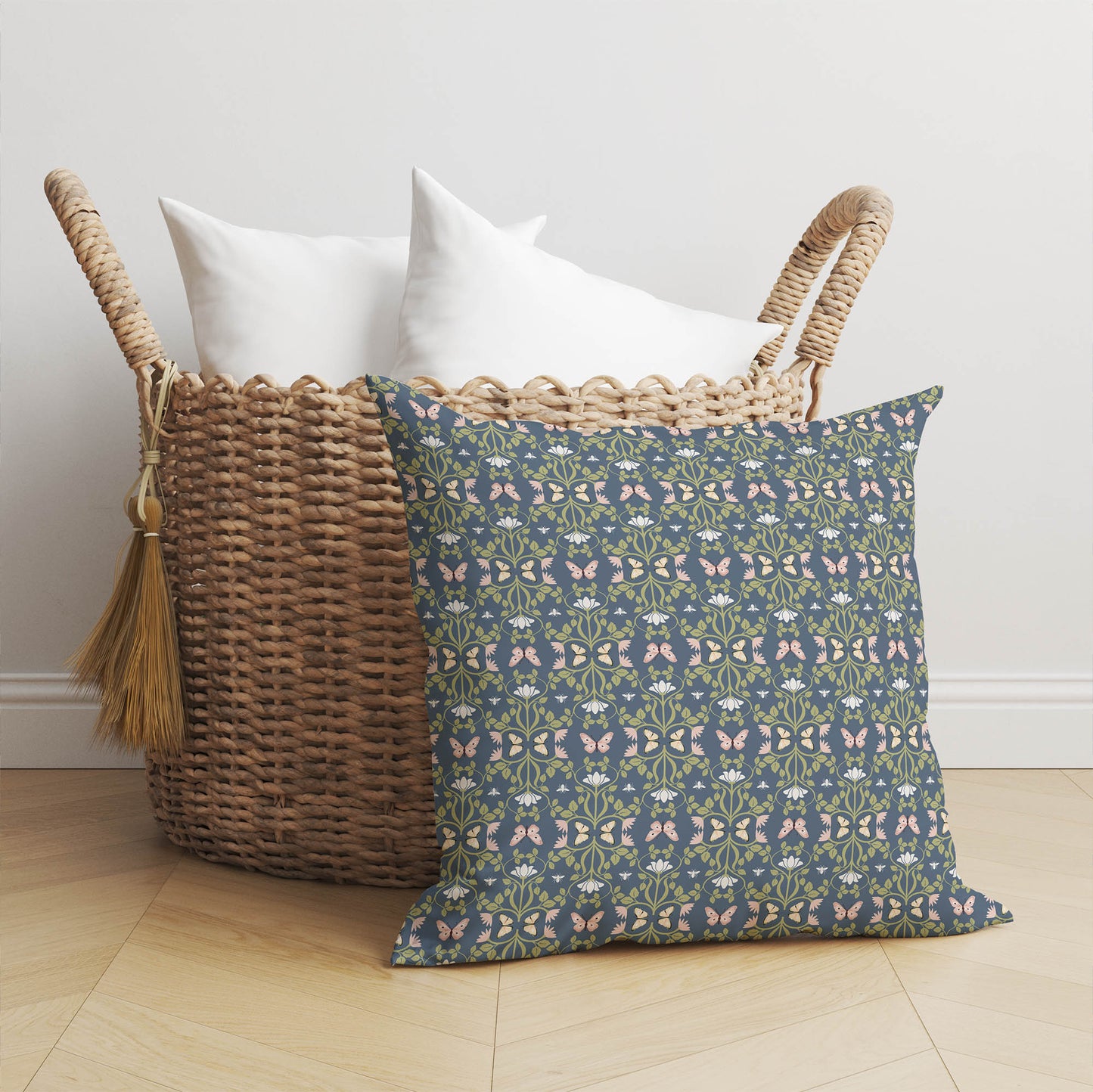 Bees & Butterflies Throw Pillow