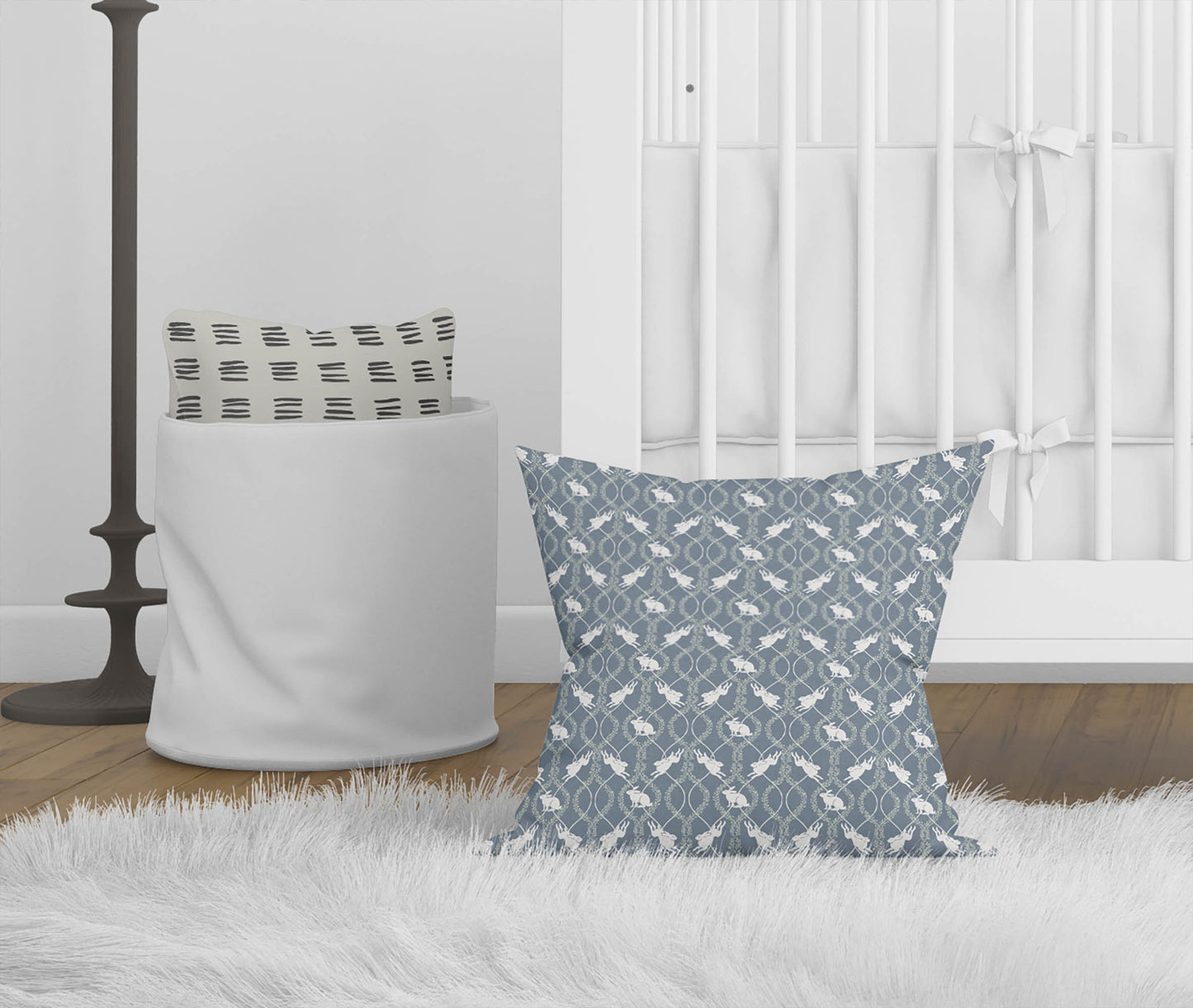Nantucket Bunny Throw Pillow