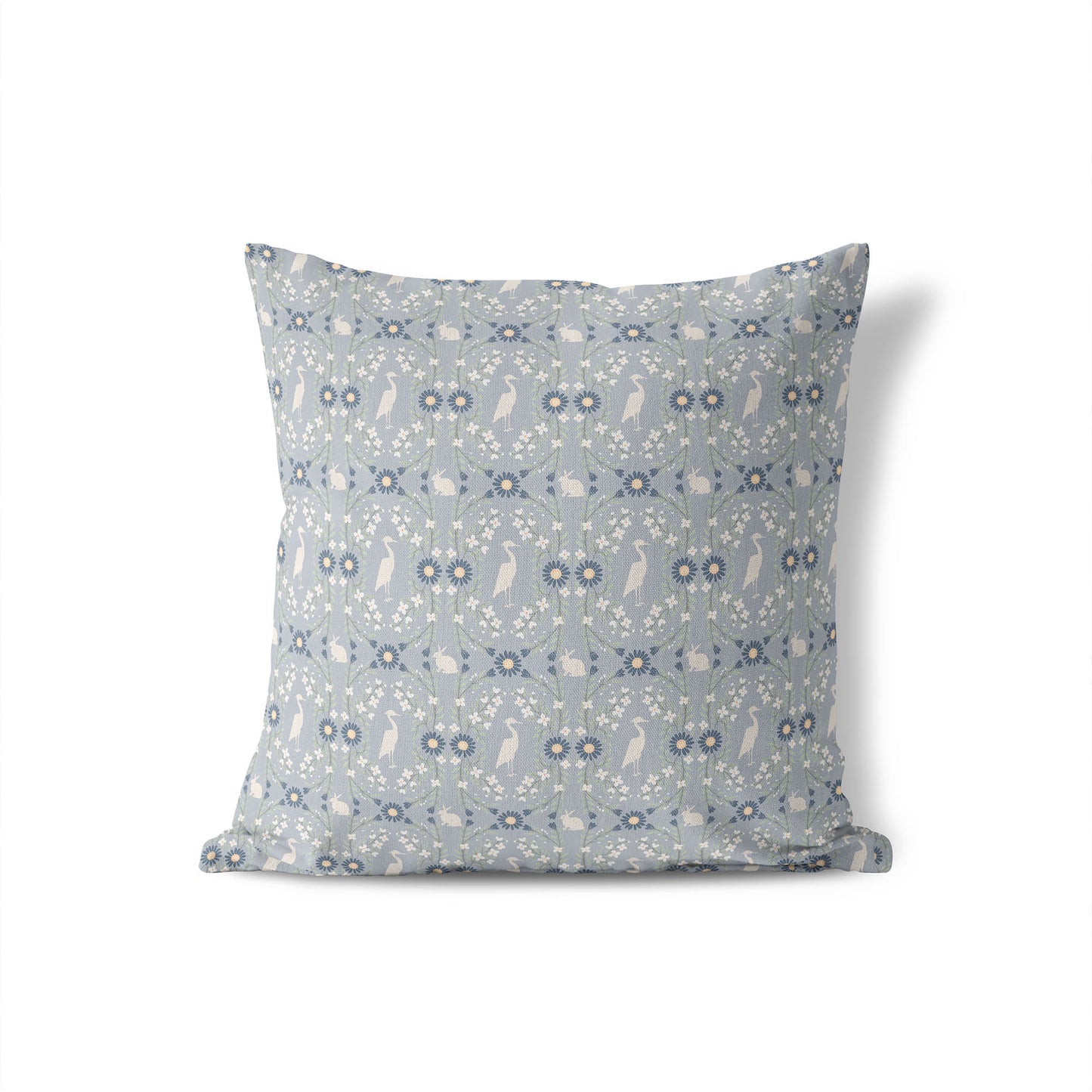 Storks & Bunnies Throw Pillow