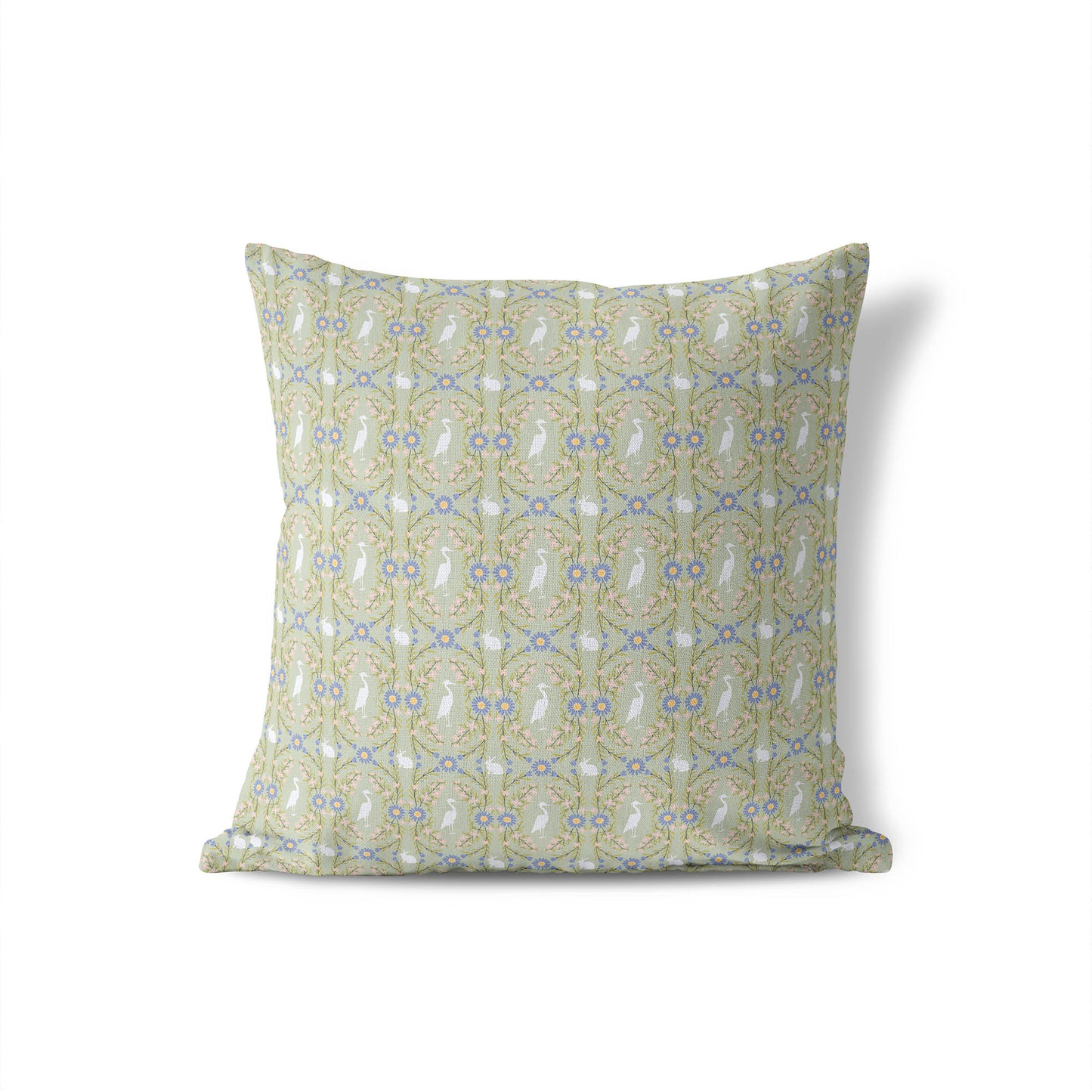 Storks & Bunnies Throw Pillow
