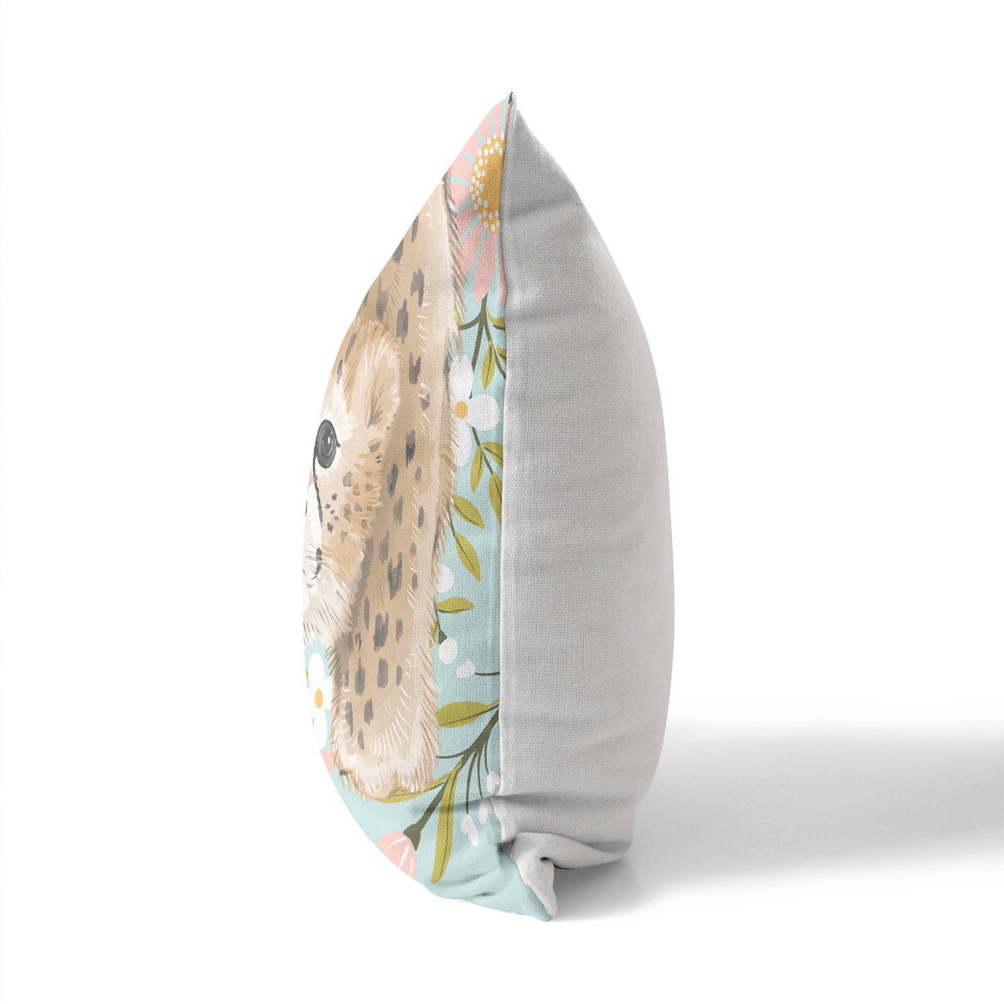 Lil Lying Leopard Flowers Throw Pillow