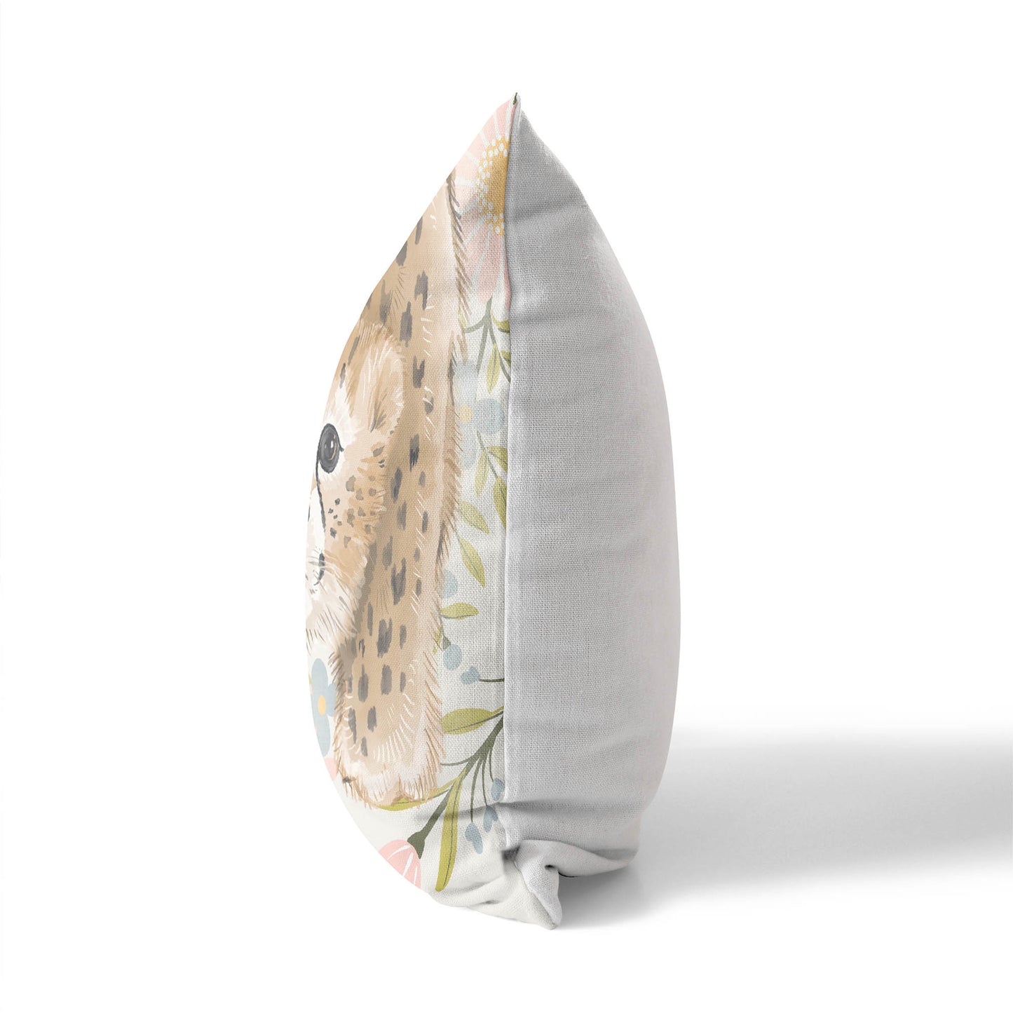 Lil Lying Leopard Flowers Throw Pillow