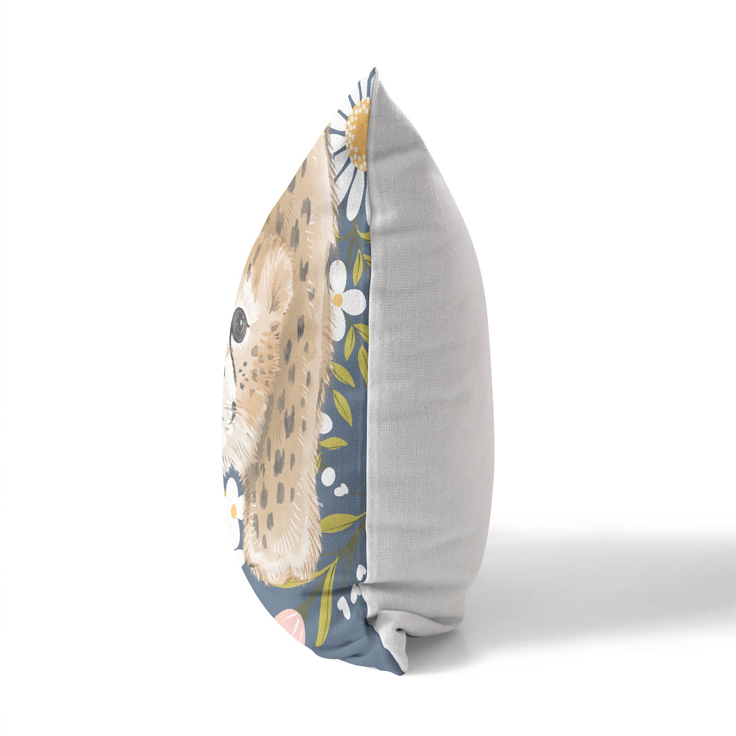 Lil Lying Leopard Flowers Throw Pillow