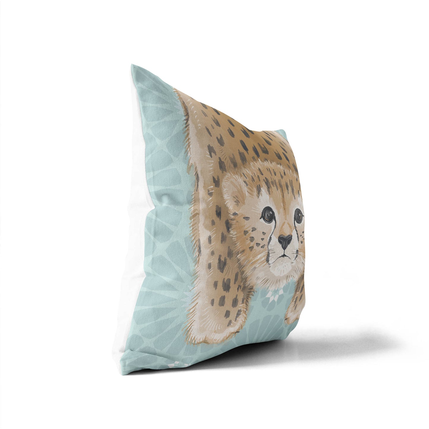 Lil Lying Leopard Tile Throw Pillow