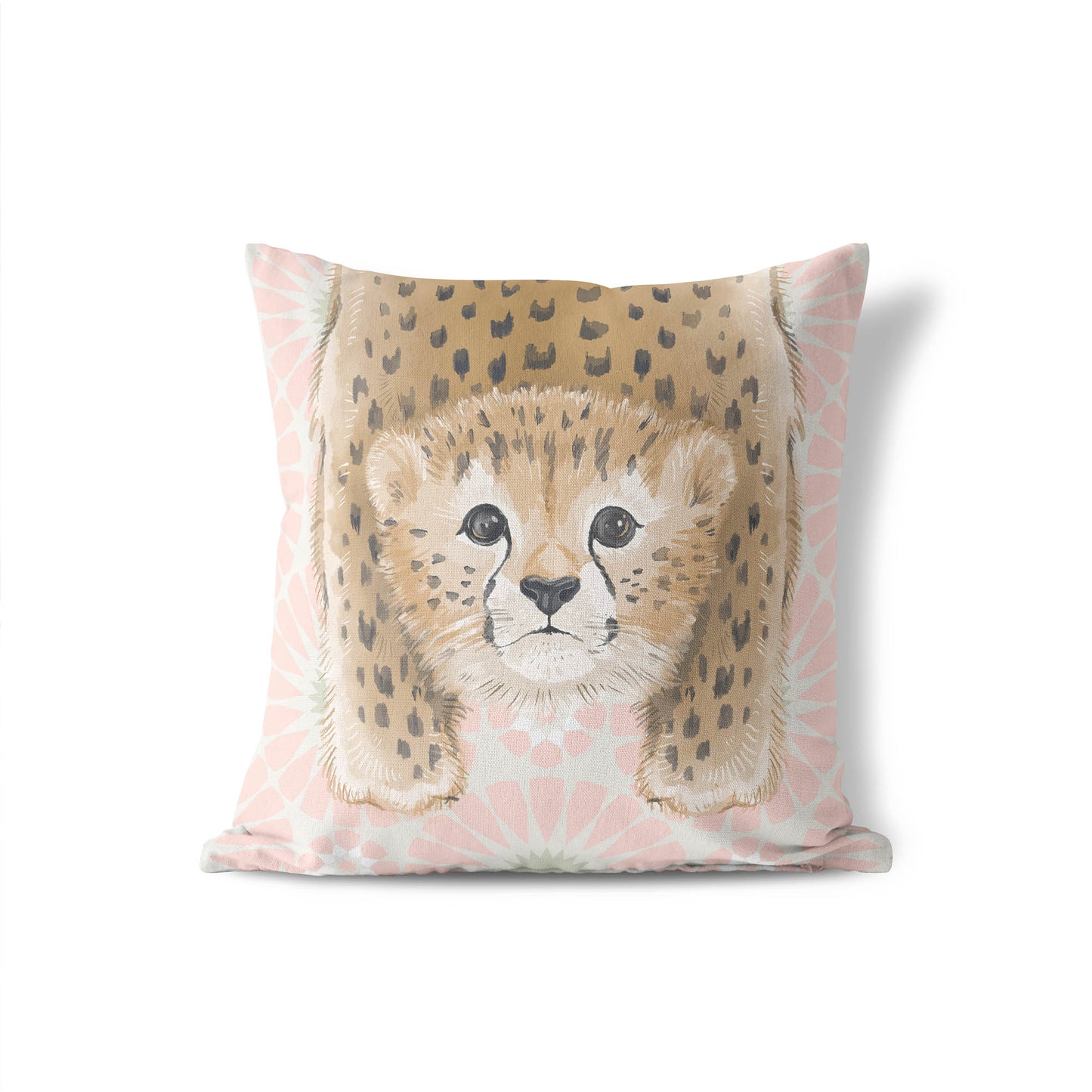 Lil Lying Leopard Tile Throw Pillow