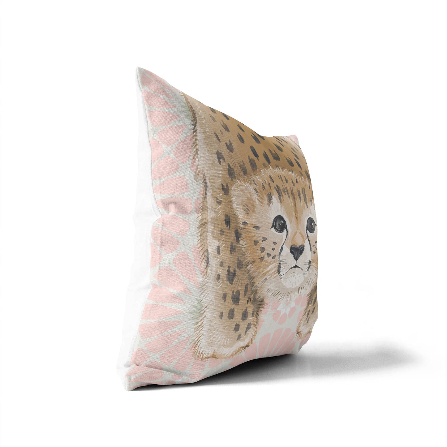 Lil Lying Leopard Tile Throw Pillow