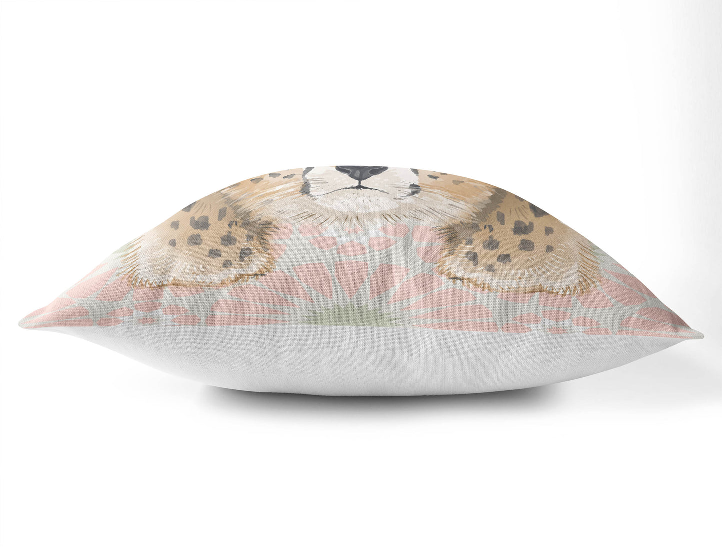 Lil Lying Leopard Tile Throw Pillow