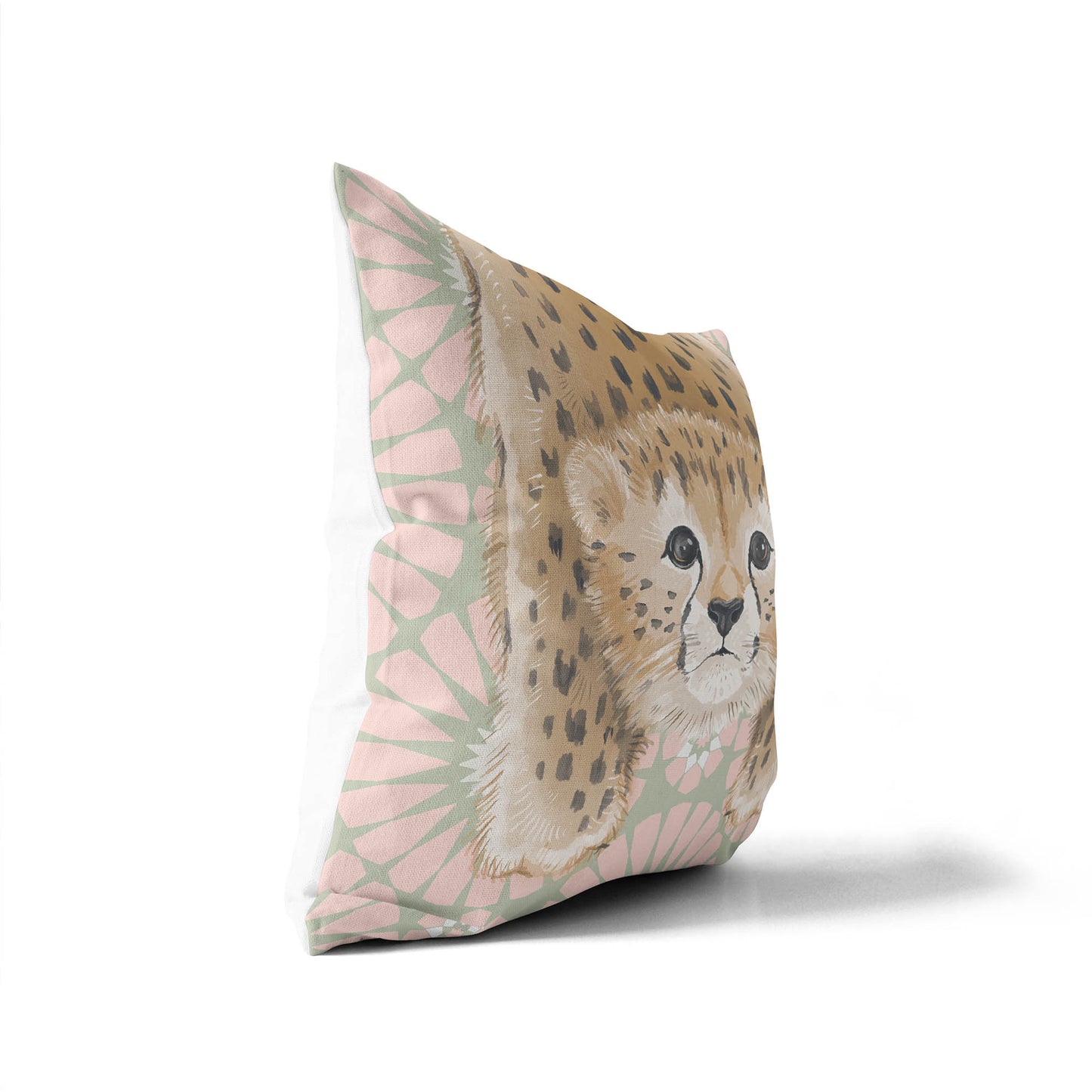 Lil Lying Leopard Tile Throw Pillow