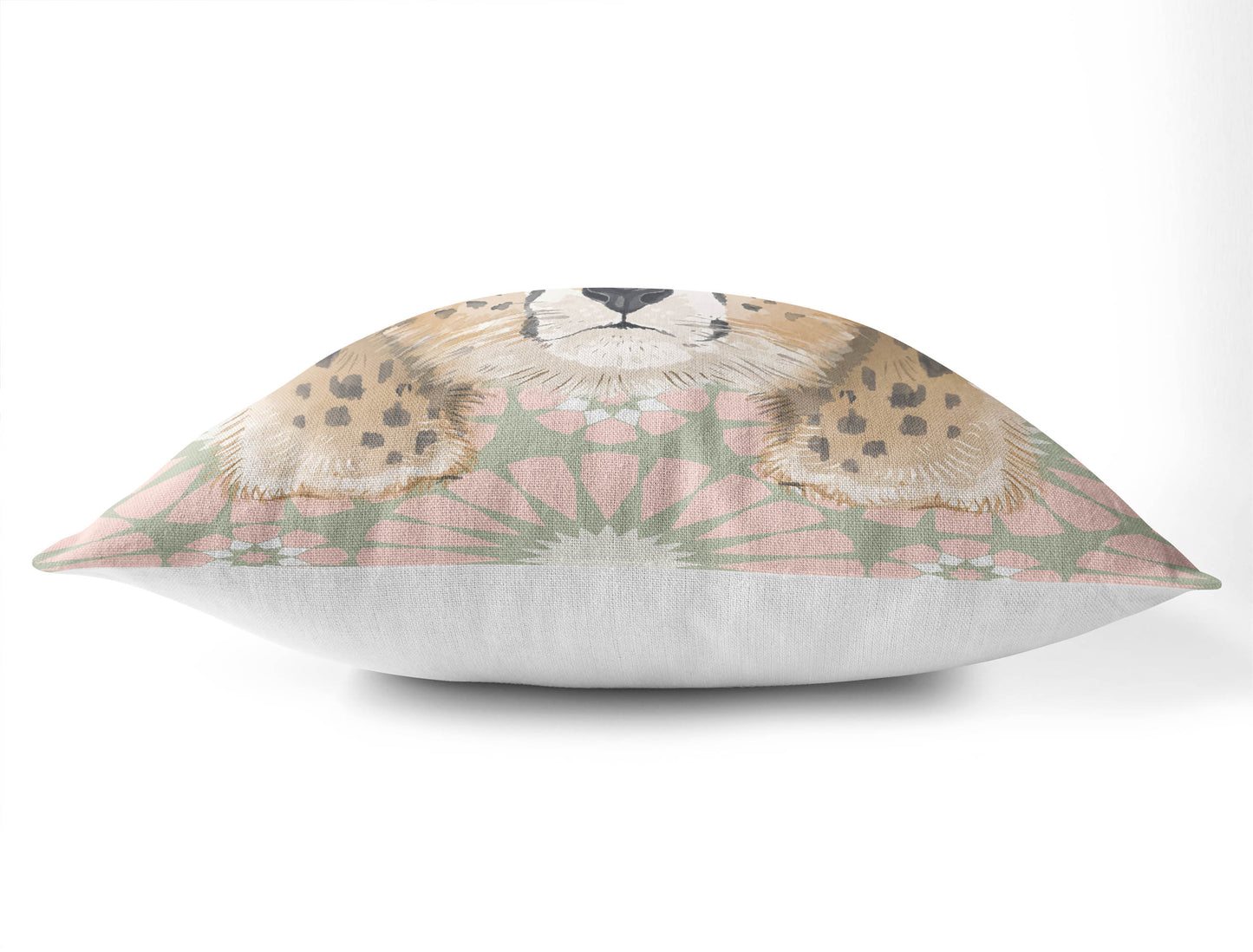 Lil Lying Leopard Tile Throw Pillow
