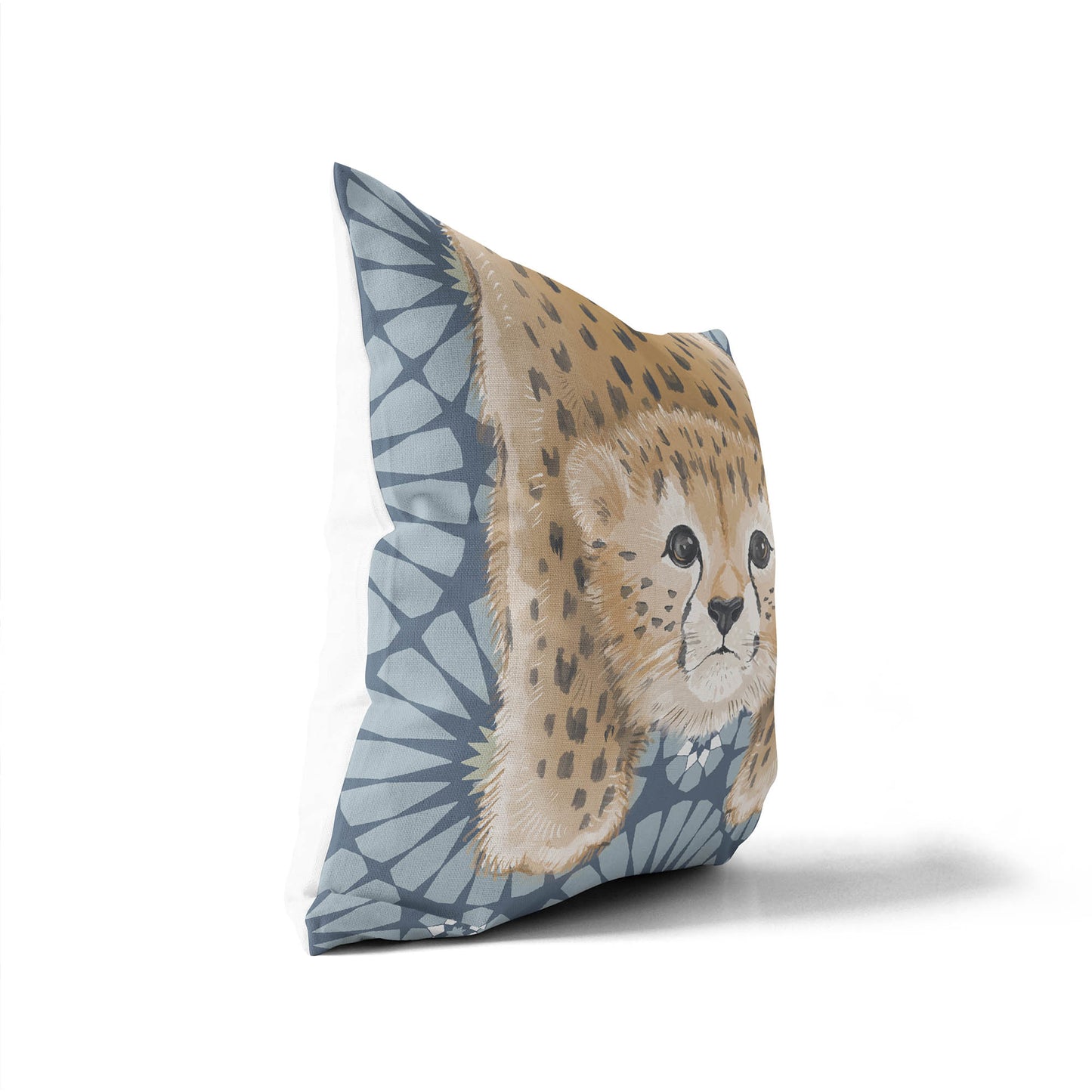 Lil Lying Leopard Tile Throw Pillow