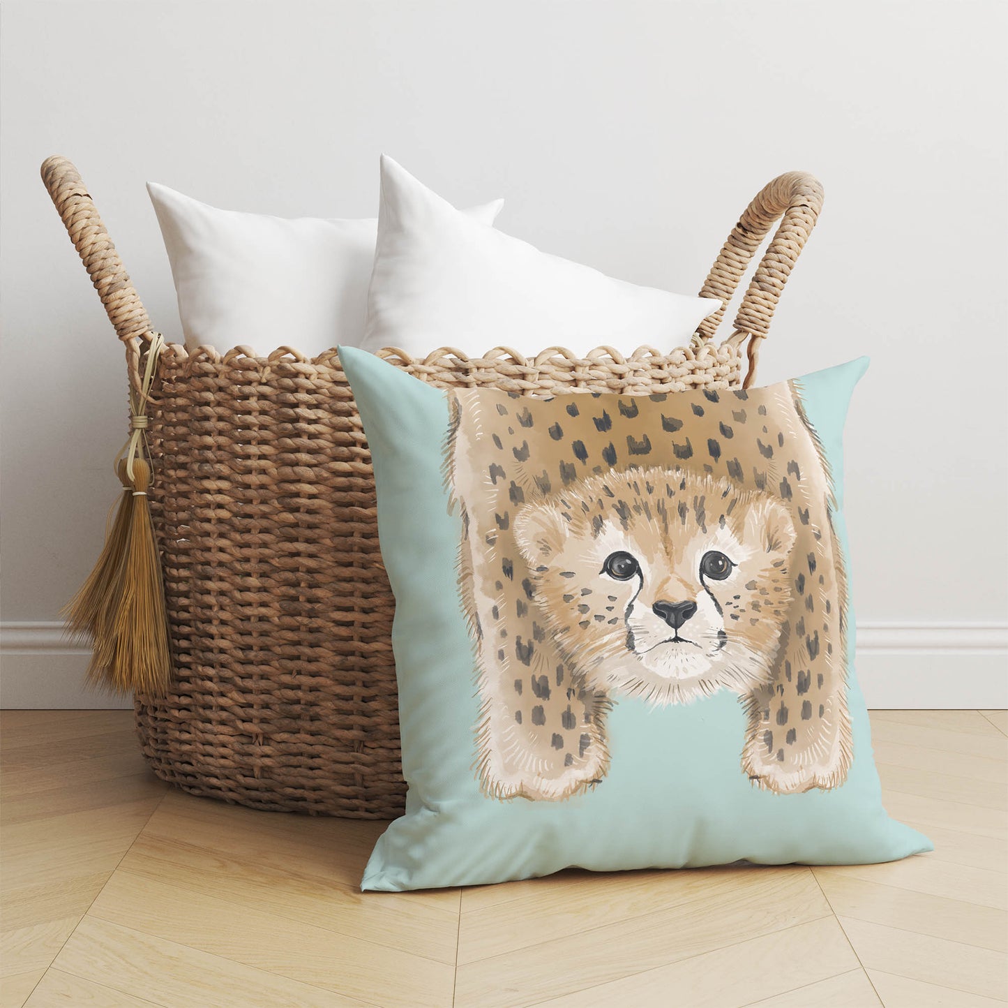 Lil Lying Leopard Throw Pillow