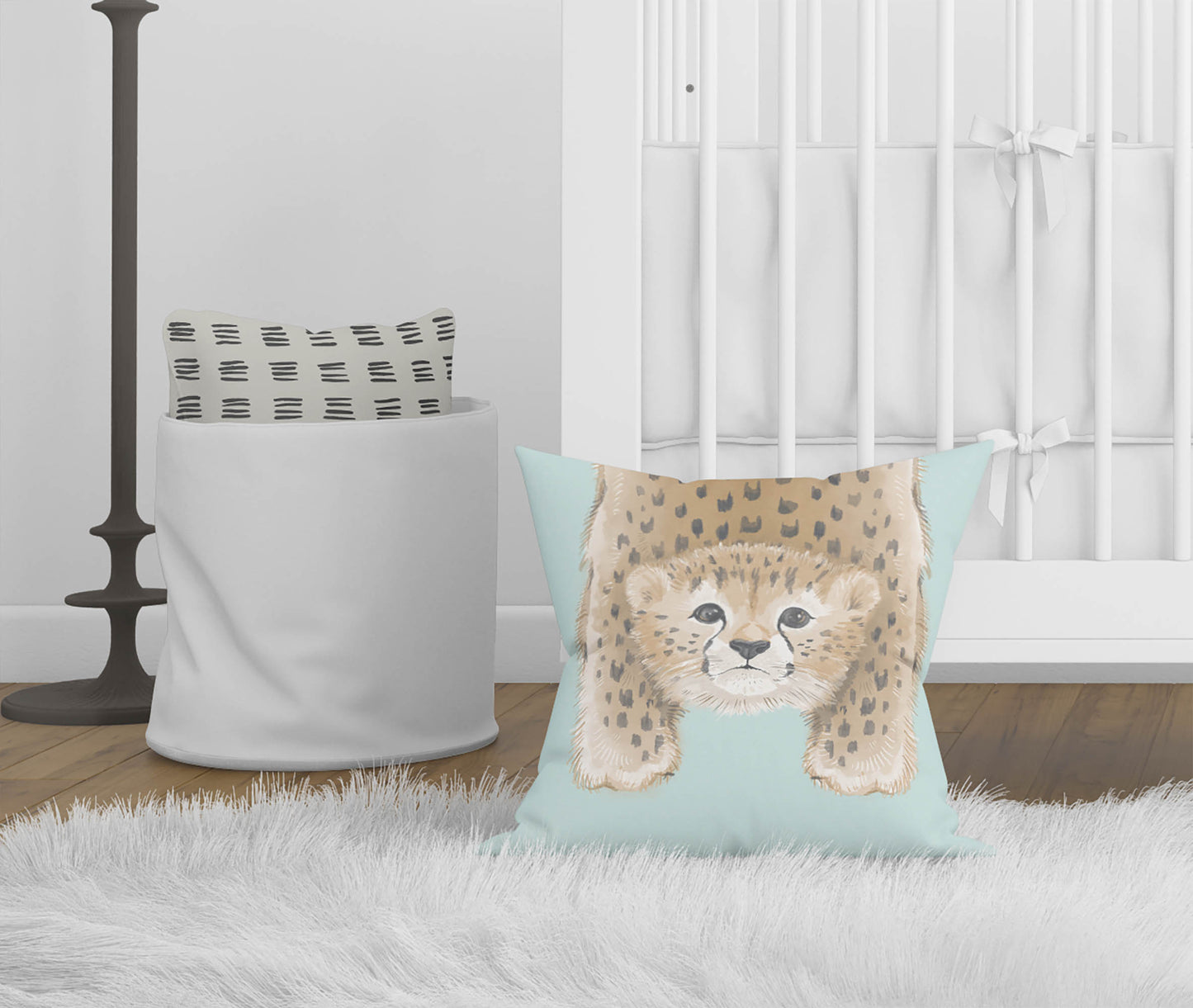Lil Lying Leopard Throw Pillow
