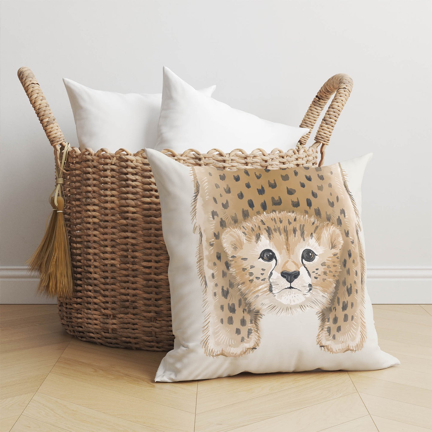 Lil Lying Leopard Throw Pillow