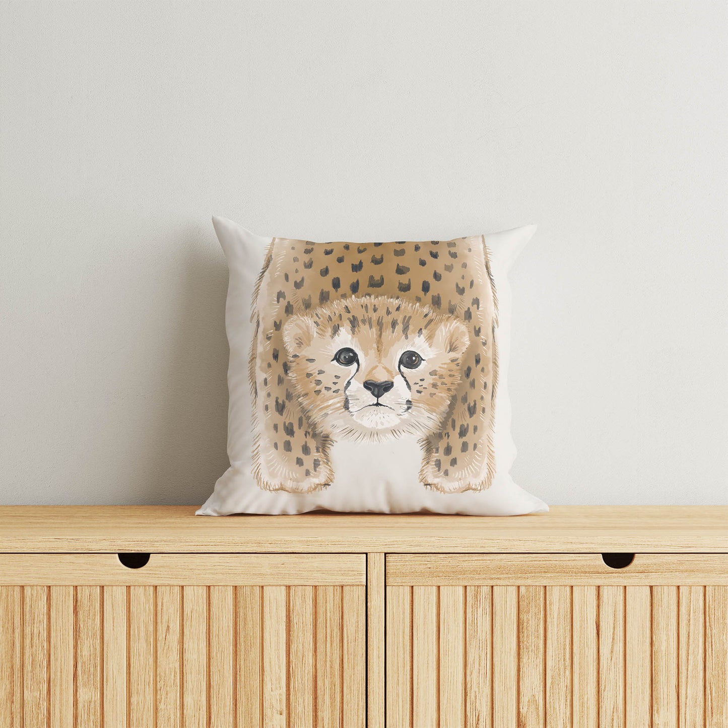 Lil Lying Leopard Throw Pillow